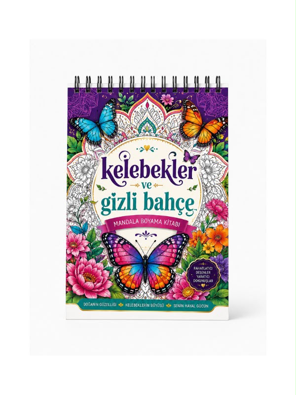 Mandala Boyama Kitabı - Yetişkinler İçin Rahatlatıcı Boyama Sayfaları - Gizli Bahçe
